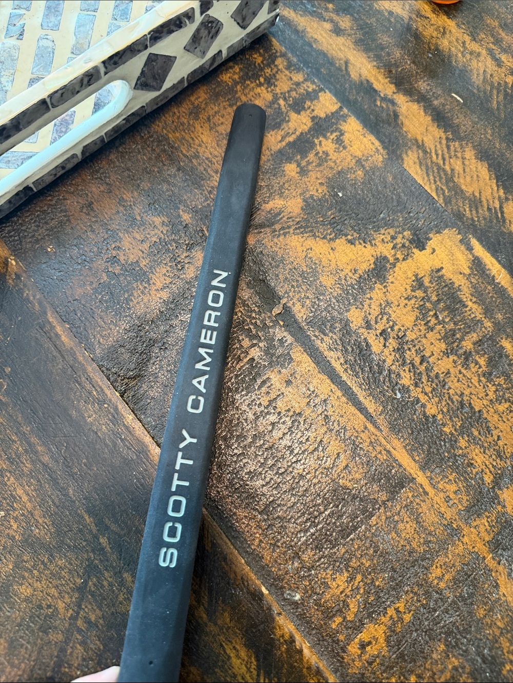 Scotty Cameron Black Grip with White Logo